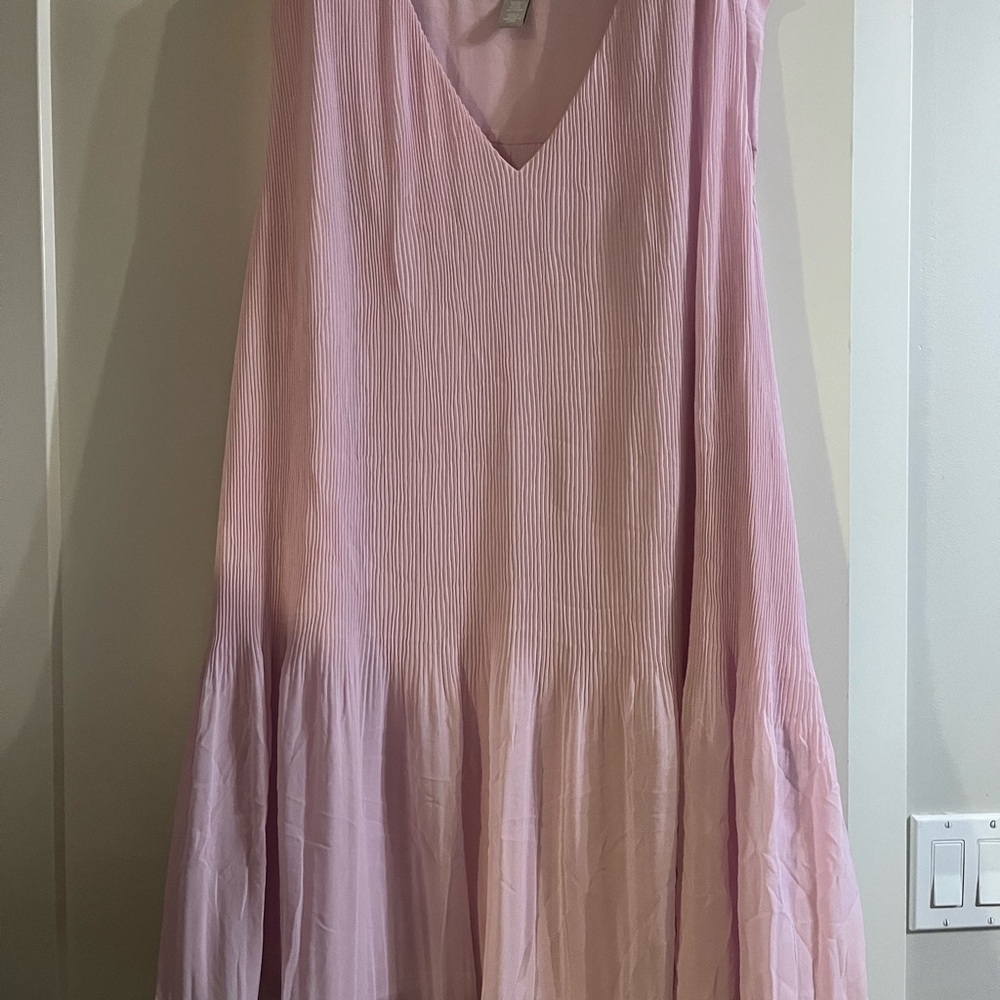H&M Pink V-Neck Sleeveless Party Dress (Size XXL)